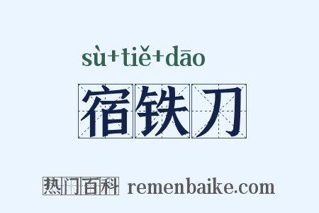 宿铁刀是什么意思的图片